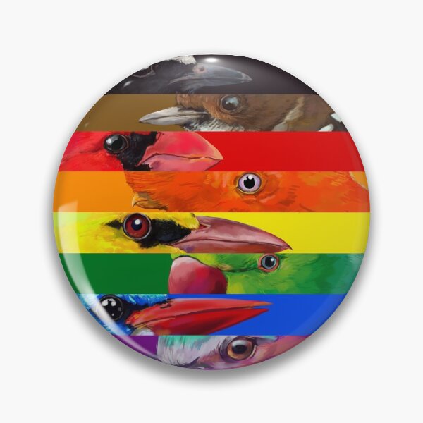 Item preview, LGBTQIA Pride Birds - Black and Brown designed and sold by Haliaeetus.