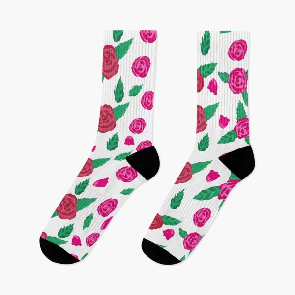 Item preview,  Flower Floral red and pink roses Gouache Pattern designed and sold by KatieDiamondArt.