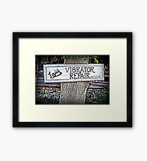 Vibrator Repair...& testing Framed Print