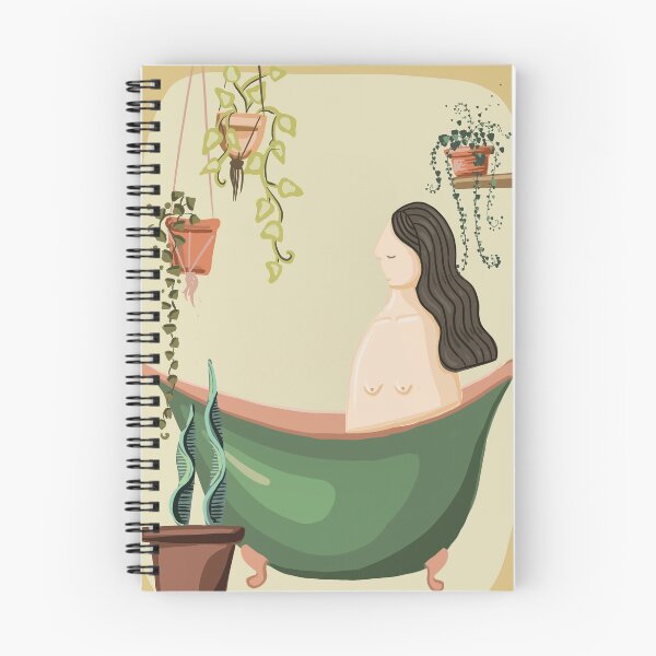 Item preview, Lady in bath with her plants designed and sold by mooseispeachy.