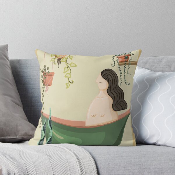 Item preview, Lady in bath with her plants designed and sold by mooseispeachy.