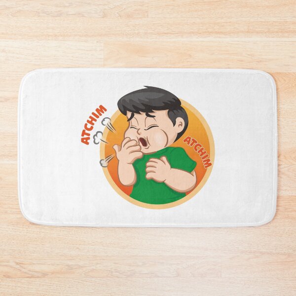 Item preview, Illustration depicts a child character giving sneezing, allergy, rhinitis, flu. Ideal for health and institutional information designed and sold by LucianoCosmo.