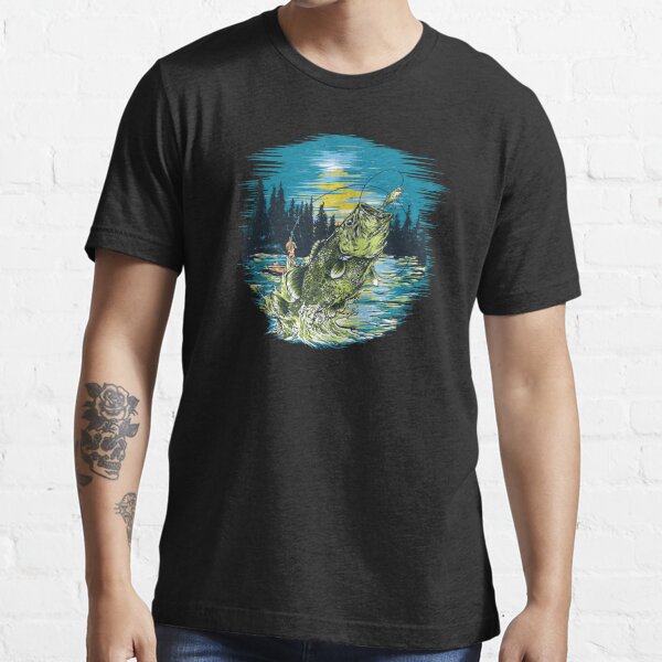 Largemouth Bass Fishing Graphic print, Fish Florida Essential T-Shirt for  Sale by jakehughes2015