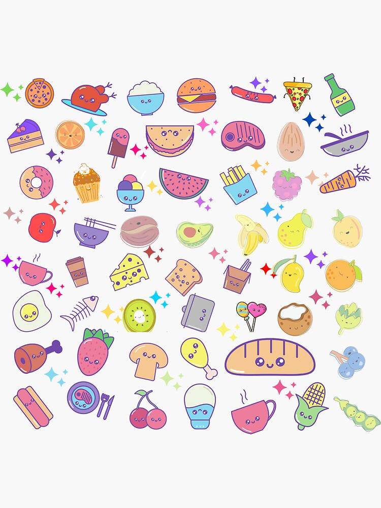 "Kawaii Foods" Sticker For Sale By BuBBlemaKe | Redbubble