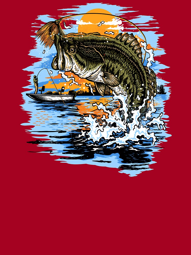 Large Mouth Bass Fishing Graphic print Kids T-Shirt for Sale by  jakehughes2015