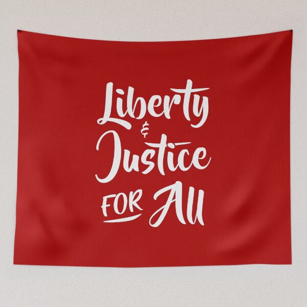Item preview, Liberty & Justice for All Quote designed and sold by vectorsetc.