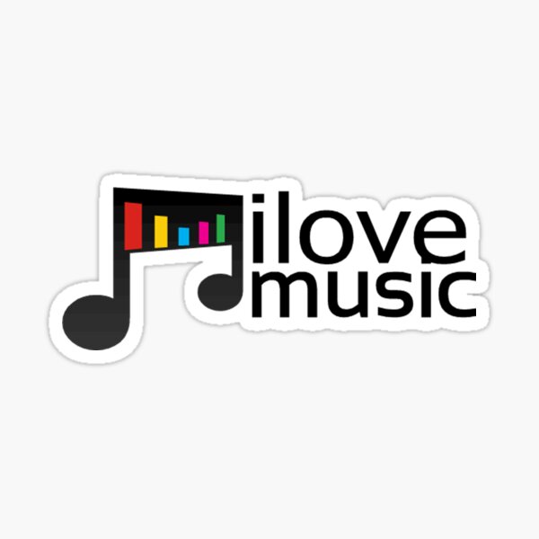 "music logo" Sticker for Sale by JamesSD Redbubble