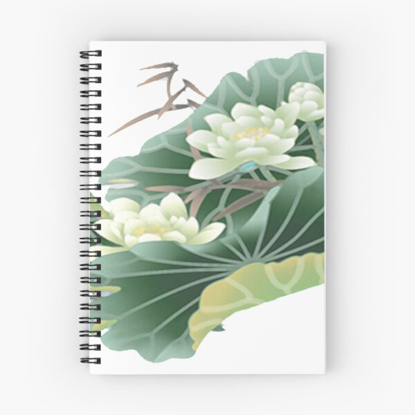 Item preview, Chinese Art Print - White Lotus Stems Water Lilies Bamboo designed and sold by Kallandra.
