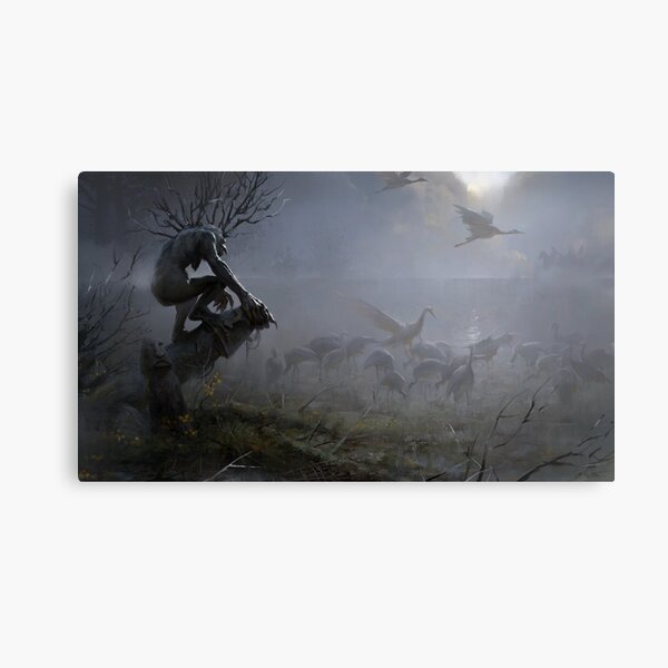 Cranes in the Fog Canvas Print