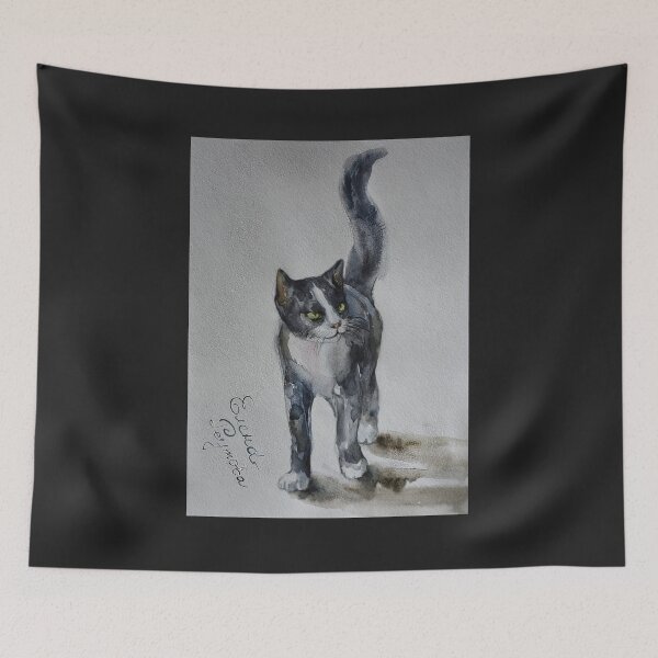 Item preview, Black cat watercolor for exclusive items. designed and sold by Elena Reutova.