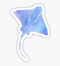 Watercolor Stingray Sticker