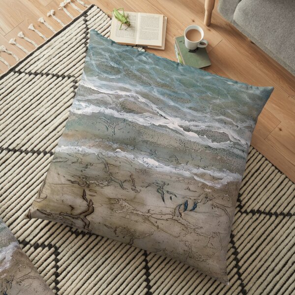 Parched Shore, Beach Bum, Beachcomber Floor Pillow