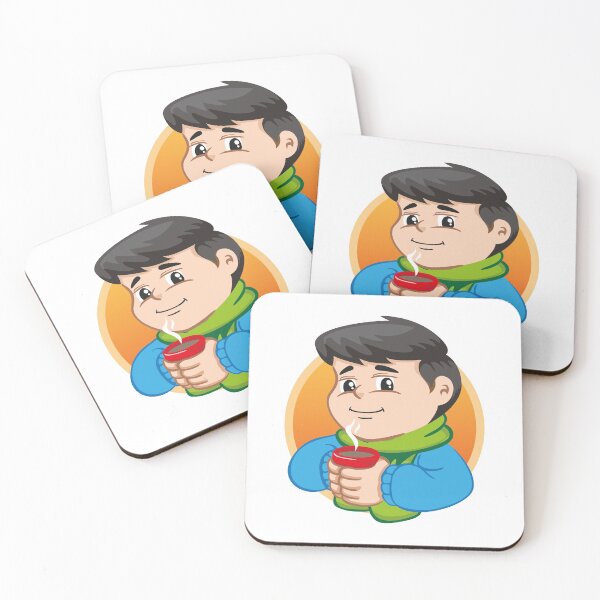 Item preview, Illustration depicts a child character drinking hot drink with winter clothes designed and sold by LucianoCosmo.