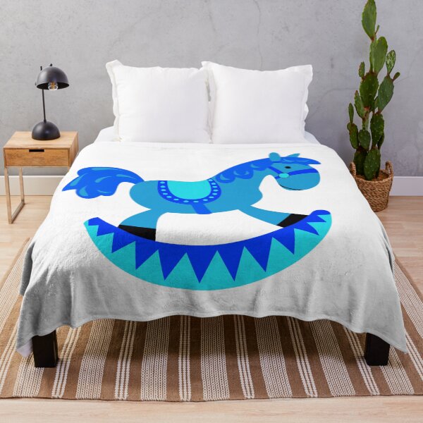 Item preview, Blue Rocking Horse fun horsey design designed and sold by luvvvvvit.