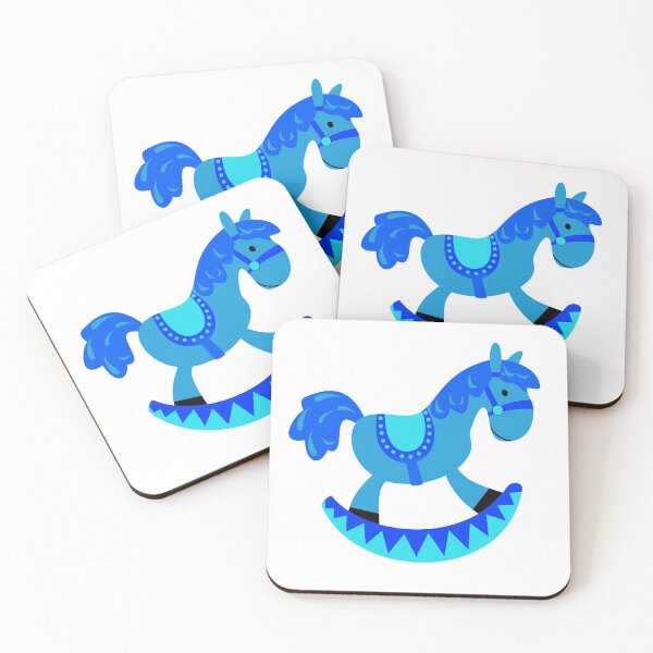 Item preview, Blue Rocking Horse fun horsey design designed and sold by luvvvvvit.