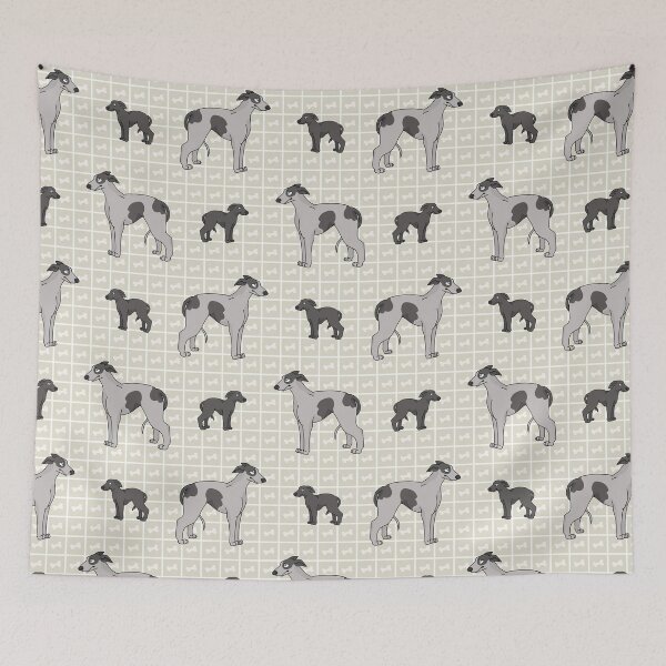 Item preview, Hand drawn cute greyhouse race dog and puppy. designed and sold by Limolida.