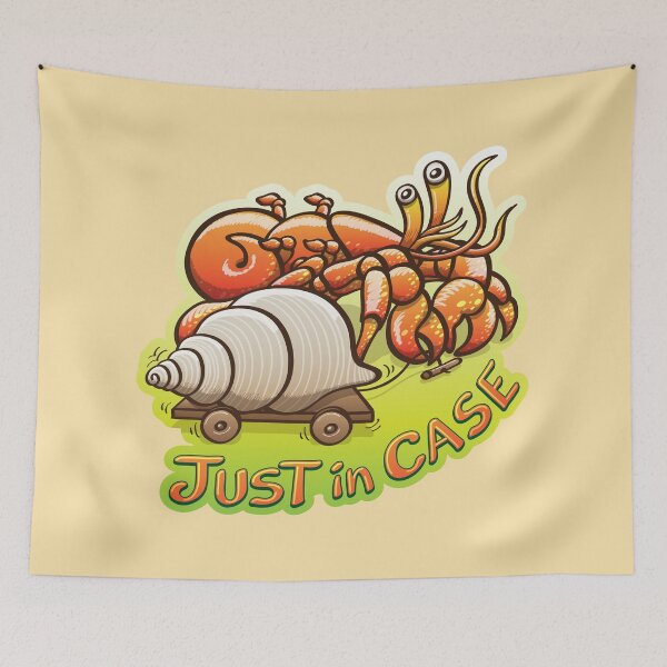 Item preview, Wary hermit crab going out of its shell but not too far away, just in case designed and sold by Zoo-co.
