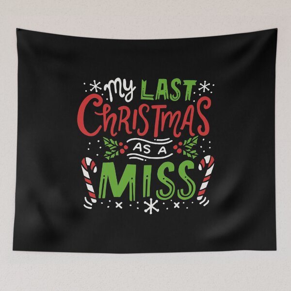 Item preview, My Last Christmas As A Miss Engaged Fiance Wedding designed and sold by haselshirt.