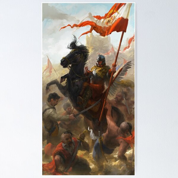 Polish Winged Hussar Bannerman Poster