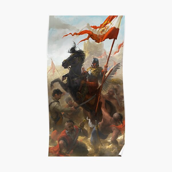 Polish Winged Hussar Bannerman Poster