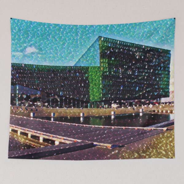 Item preview, Iceland Harpa Concert Hall Artistic Illustration Gems Style designed and sold by D4li98.