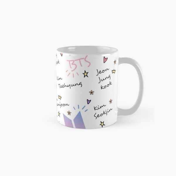 BTS Doodle Art (Mitgliedsnamen) Tasse (Standard)