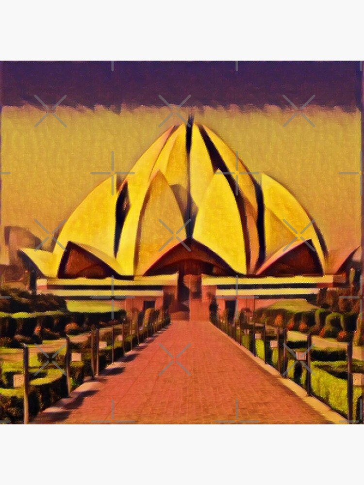 How to draw Lotus Temple/ Lotus temple Drawing Delhi / Draw Lotus Temple  monument of New Delhi - YouTube
