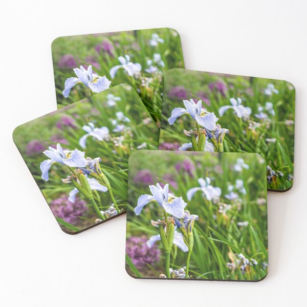 Item preview, Blue Iris flower in the meadow designed and sold by lena-maximova.