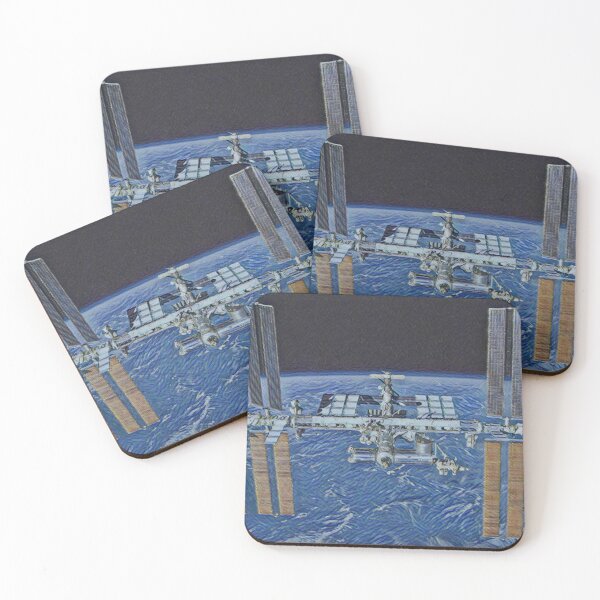 Item preview, International Space Station Artistic Illustration Void Space Style designed and sold by D4li98.