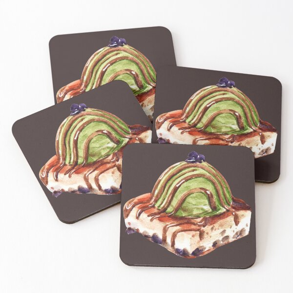 Item preview, Japanese Green Tea Matcha Ice Cream With Red Bean Azuki Cake designed and sold by Alicia Chee.