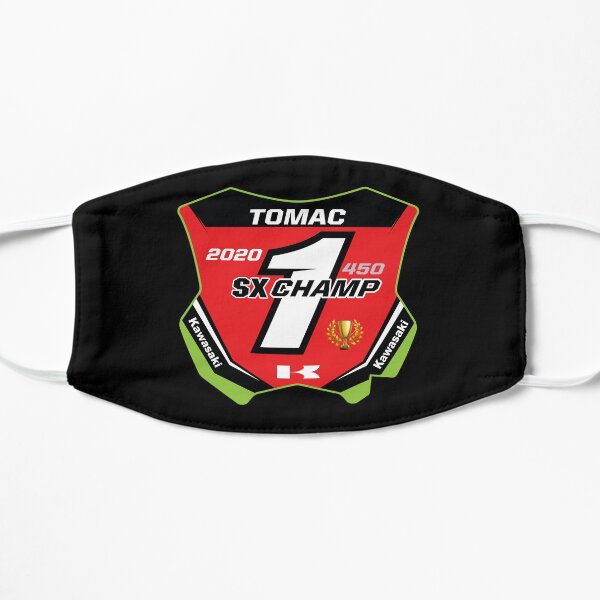 Eli Tomac Supercross 2020 Champion ET3 RED Number Plate Flat Mask