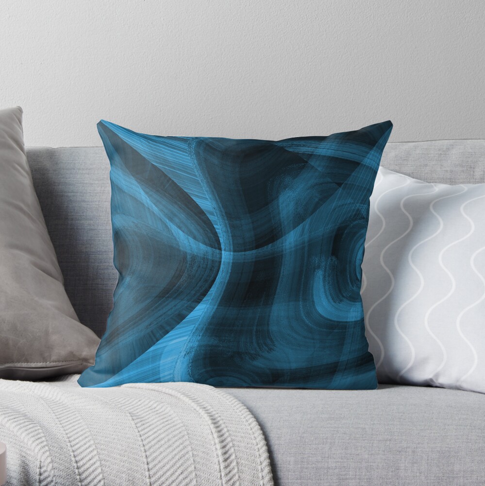 Bluish Black Hole Throw Pillow