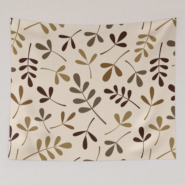 Item preview, Assorted Leaf Silhouettes Gold Browns Cream designed and sold by NataliePaskell.