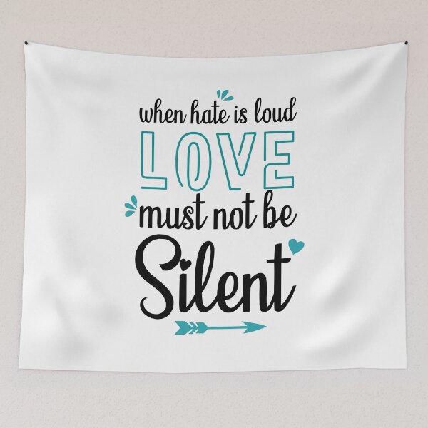 Item preview, When Hate is Loud Love Must Not Be Silent designed and sold by ELmezz.