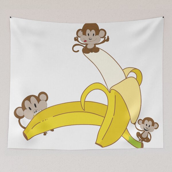 Item preview, Monkeys eating banana designed and sold by MaLe87creative.