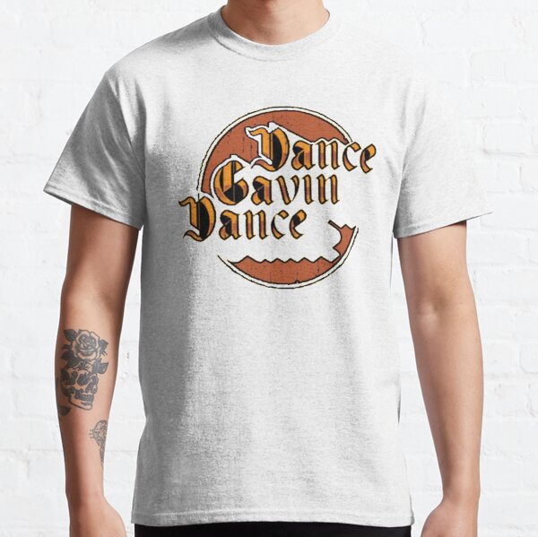 Dance Gavin Dance Black Mens Fashion Classic Print Round Neck Short-Sleeved T-Shirt Cotton Casual Top 