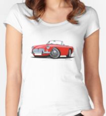 MG B Roadster Red Women's Fitted Scoop T-Shirt