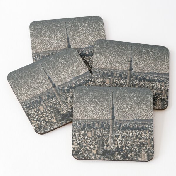 Item preview, Japan Tokyo Skytree Artistic Illustration Pebbles Style designed and sold by D4li98.