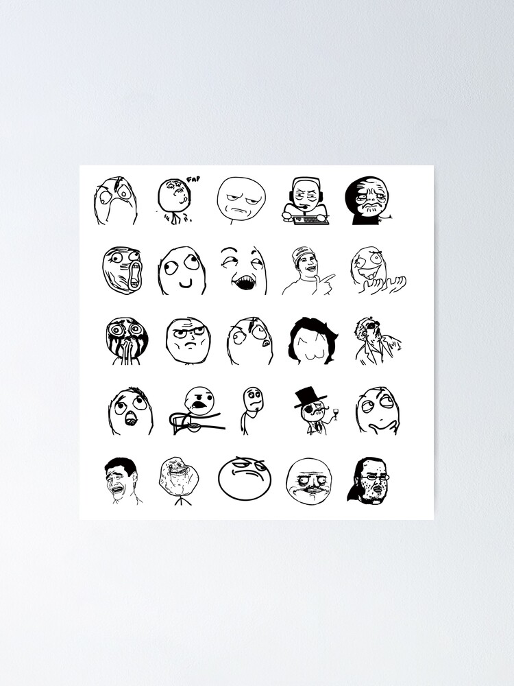 Meme - That Feel Troll Face Rage Comic Poster - Size cm