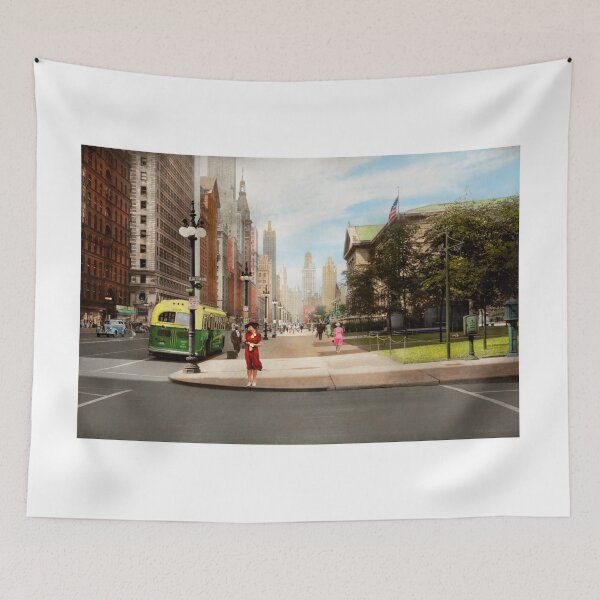 Item preview, City - Chicago IL - The Magnificent Mile 1940 designed and sold by Mike Savad Photography.