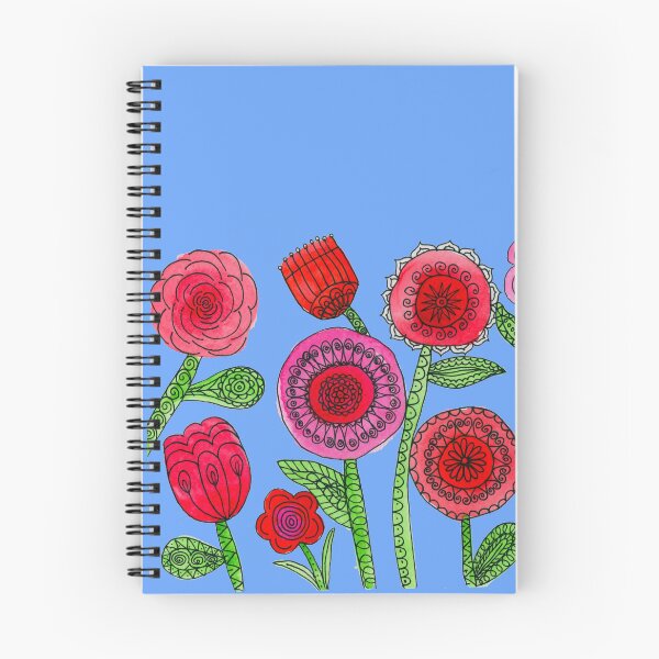 Item preview, Red doodle flowers designed and sold by SilverBirch14.