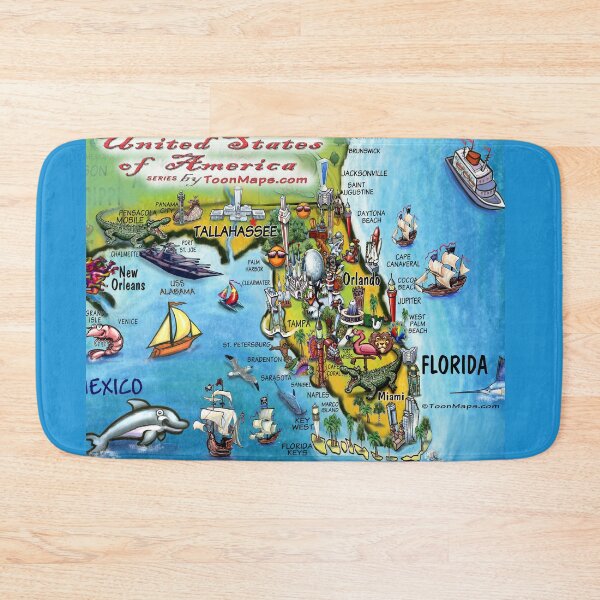 Item preview, Florida Fun Map designed and sold by Kevin Middleton.