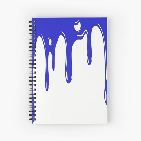 Blue Watercolor Paint Drips Spiral Notebook for Sale by Sara Fideler