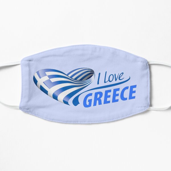 I Love Greece Mask