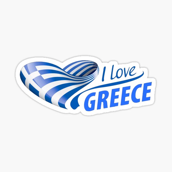 I Love Greece Sticker