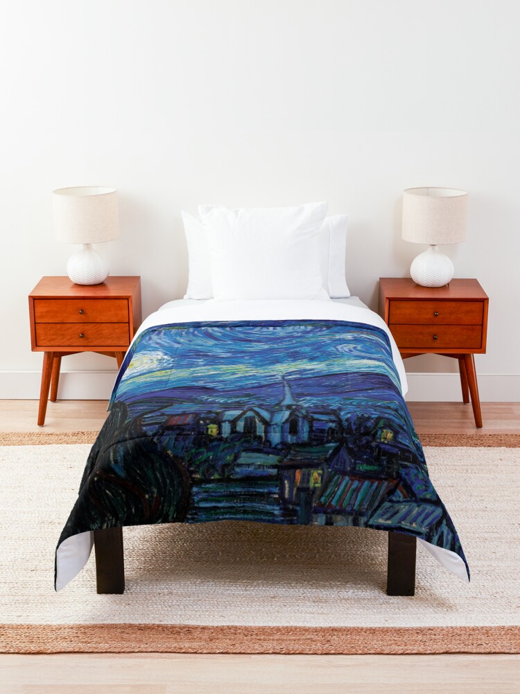 Alternate view of Vincent Van Gogh - Starry Night Comforter