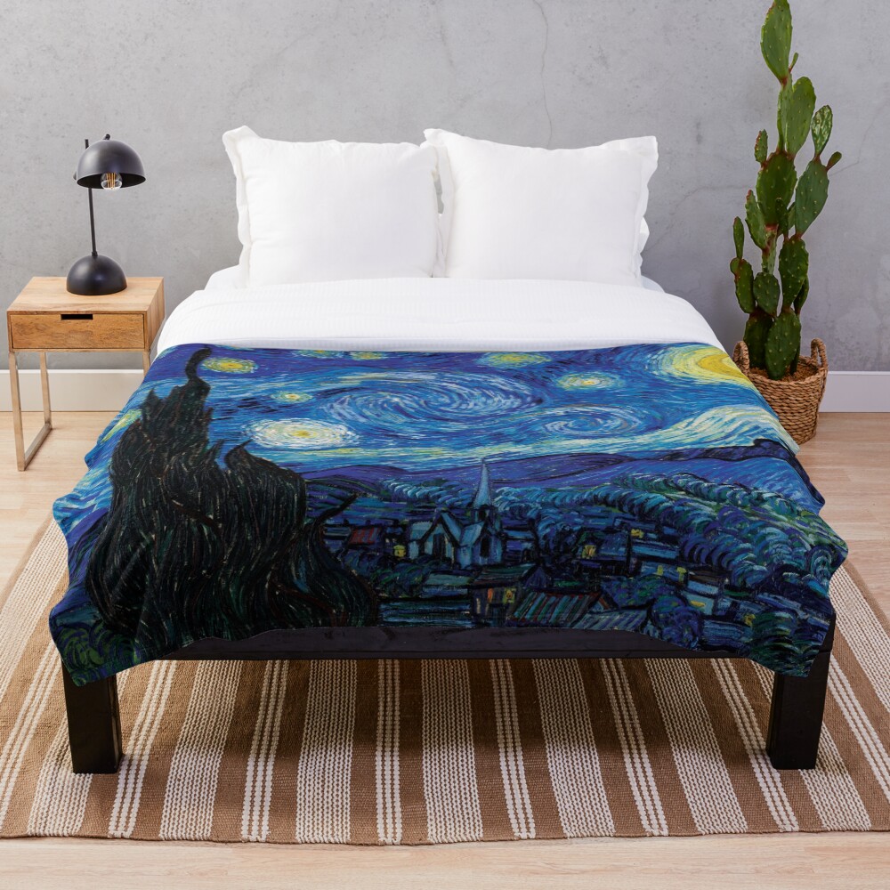 Vincent Van Gogh - Starry Night Throw Blanket