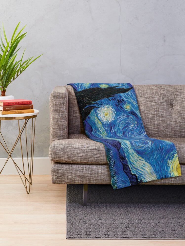 Alternate view of Vincent Van Gogh - Starry Night Throw Blanket