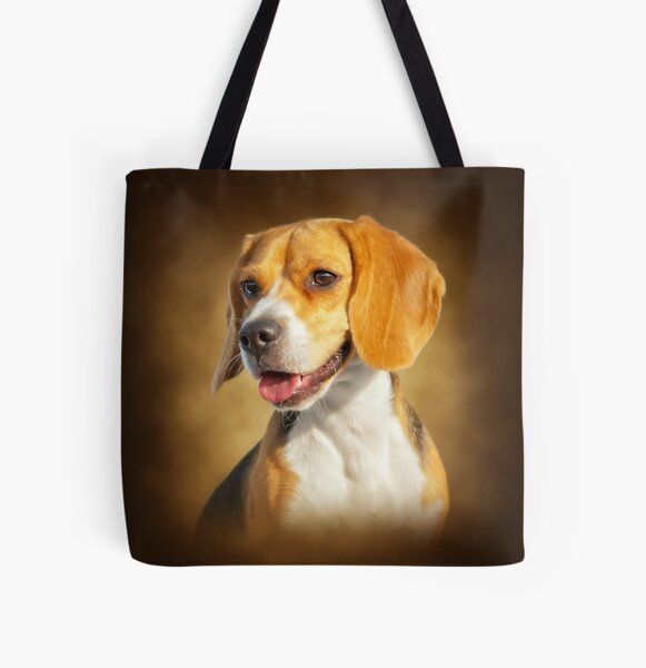 Marshalls BEAGLE HOUND DOG W/GLASSES~LARGE Shopping Tote Bag