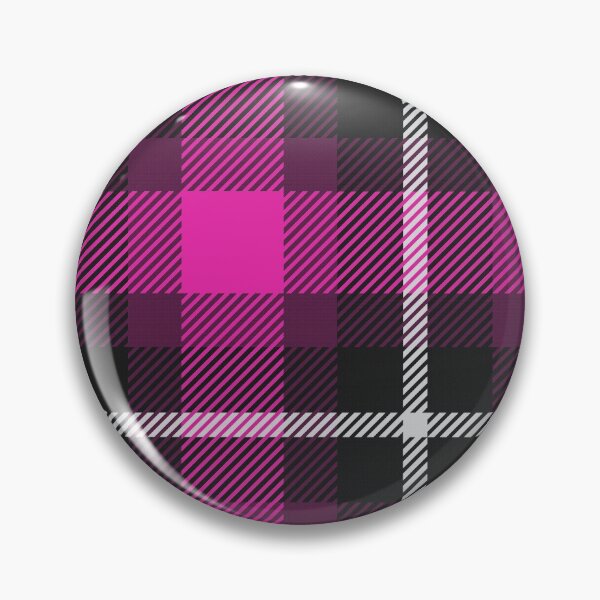 Artikelvorschau, Black Twill Plaid Tartan Magenta Fuchsia entworfen und verkauft von GrumpyBoobsArt.